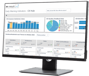 Mit EWI (Early Warning Indicators) erkennen Sie CX-, Qualitäts- oder Service-Abweichungen automatisch.